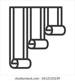 Wallpaper Roll Icon Vector Illustration Outline