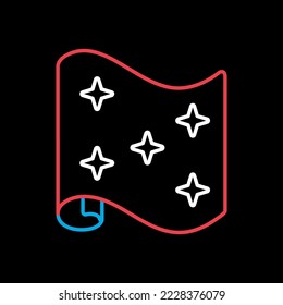 Wallpaper roll vector on dark background icon. Construction, repair and building. Graph symbol for your web site design, logo, app, UI
