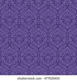 Wallpaper in royal baroque style. Background seamless royal baroque endless pattern, renaissance damask vector pattern