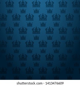 wallpaper, royal, dark blue background for your design - vector image