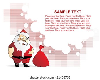 wallpaper of santa claus with his gift bag