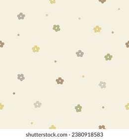 Wallpaper, Seamless floral pattern, natural color tones