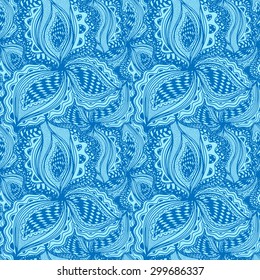 Wallpaper seamless pattern with abstract floral element for decorative design