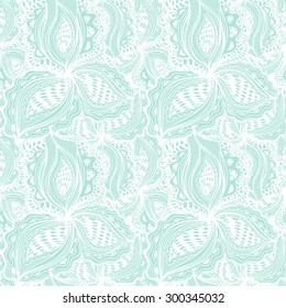 Wallpaper seamless pattern with abstract floral element for decorative design