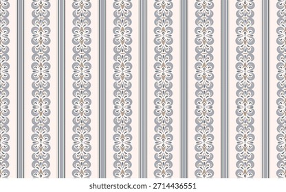 Fondo de pantalla Patrón sin fisuras. Fondo adornado con rayas de Vertical en colores pastel y estilo clásico y formal asociado a los interiores europeos. Para Fondo de pantalla de alta gama, cortinas, tela.