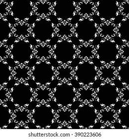 Wallpaper seamless pattern in the style of Baroque. A seamless vector background. Black and white texture.