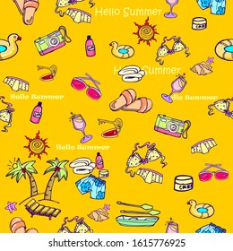 wallpaper and seamless with summer icon