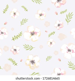wallpaper seamless vintage flower pattern on brown background