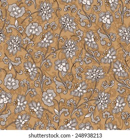  wallpaper seamless vintage flower pattern