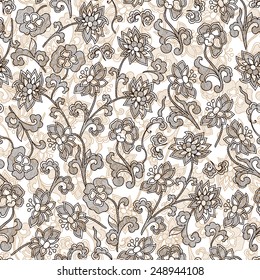  wallpaper seamless vintage flower pattern