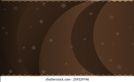 The wallpaper in shades of brown.
