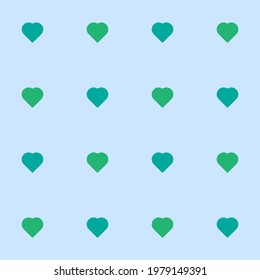 Wallpaper of small hearts on a light background