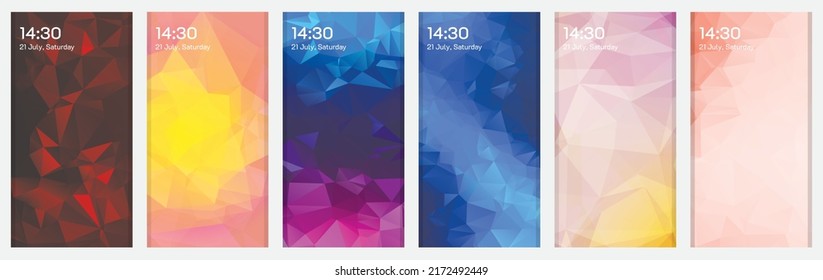 Wallpaper smartphone with coloerful triangle 
