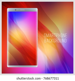 Wallpaper for smartphone. Vector abstract colorful background.