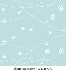 The wallpaper of Snowflakes winter