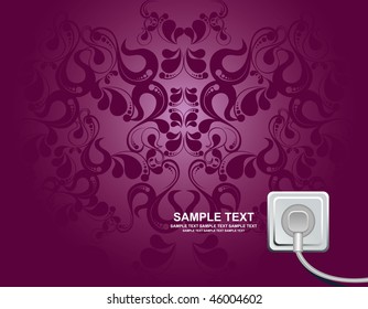 Wall-paper with the socket