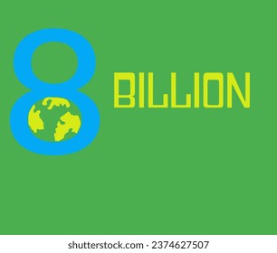 Wallpaper sticker image design 8 billion green color