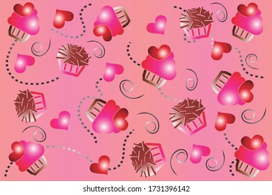 Papel de escritorio, con dulces de fresa y dulces de chocolate