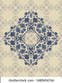 Wallpaper in the style of Baroque, damask. A seamless vector background. Gray and white ornament