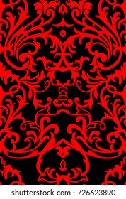 Wallpaper in the style of Baroque. Floral pattern. Vector background.