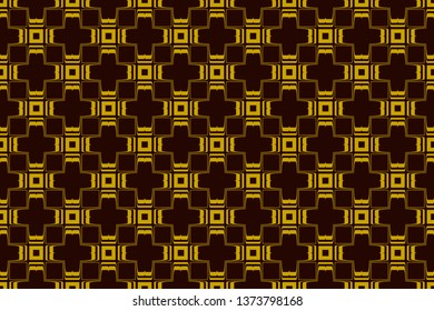 Wallpaper in the style of Baroque. Gold and colored texture. Floral ornament. Retro elegant flourishes ornamental frame design and pattern background 