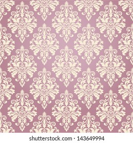 Wallpaper in the style of Baroque. A seamless vector background. Damask floral pattern.