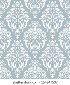 Wallpaper in the style of Baroque. A seamless vector background. Damask floral pattern.