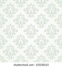 Wallpaper in the style of Baroque. A seamless vector background.Brown and white texture.