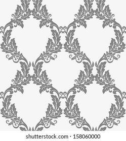 Wallpaper in the style of Baroque. A seamless vector background. Damask floral pattern.