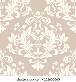 Wallpaper in the style of Baroque. A seamless vector background.