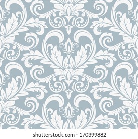 Wallpaper in the style of Baroque. A seamless vector background. Damask floral pattern.