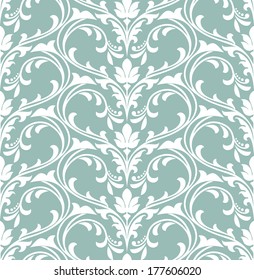 Wallpaper in the style of Baroque. A seamless vector background. Damask floral pattern.