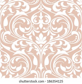 Wallpaper in the style of Baroque. A seamless vector background.