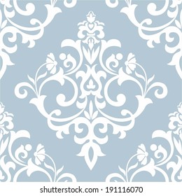 Wallpaper in the style of Baroque. A seamless vector background. Damask floral pattern.