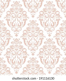 Wallpaper in the style of Baroque. A seamless vector background.