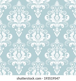 Wallpaper in the style of Baroque. A seamless vector background. Damask floral pattern.