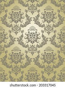 Wallpaper in the style of Baroque. A seamless vector background. 