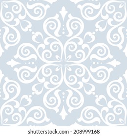 Wallpaper in the style of Baroque. A seamless vector background. Damask floral pattern.
