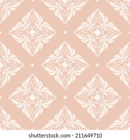 Wallpaper in the style of Baroque. A seamless vector background. Floral pattern.