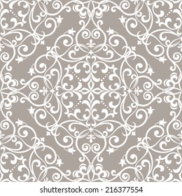 Wallpaper in the style of Baroque. A seamless vector background. Damask floral pattern.