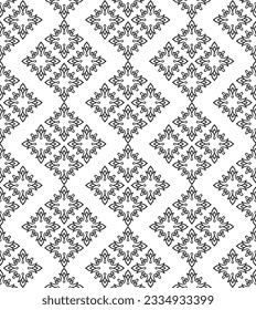 Wallpaper in the style of Baroque. A seamless vector background. Geometric leaf ornament. Oriental style damask floral tile modern lux fabric design textile, all over print block