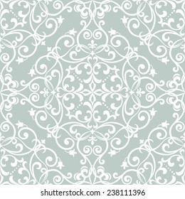 Wallpaper in the style of Baroque. A seamless vector background. Damask floral pattern.