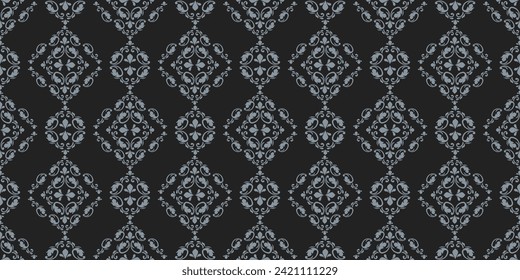 Papel de escritorio de estilo barroco. Un fondo vectorial sin fisuras. color gris y textura blanca