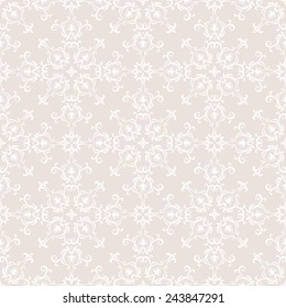 Wallpaper in the style of Baroque. A seamless vector background. Damask floral pattern.