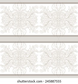 Wallpaper in the style of Baroque. A seamless vector background.