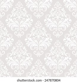 Wallpaper in the style of Baroque. A seamless vector background. Floral ornament.