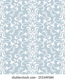 Wallpaper in the style of Baroque. A seamless vector background. Damask floral pattern. Floral ornament.