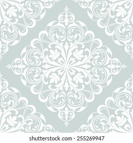 Wallpaper in the style of Baroque. A seamless vector background. Damask floral pattern.