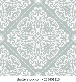 Wallpaper in the style of Baroque. A seamless vector background. Lace pattern.