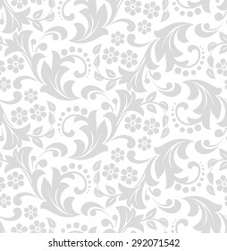 Wallpaper in the style of Baroque. A seamless vector background. Floral pattern.